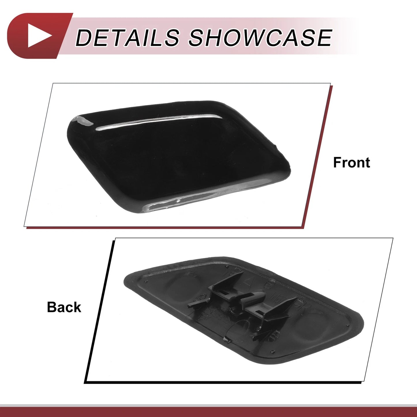 Front Right Washer Nozzle Cover for Honda Odyssey (2009-2014) Black 1 x Cap