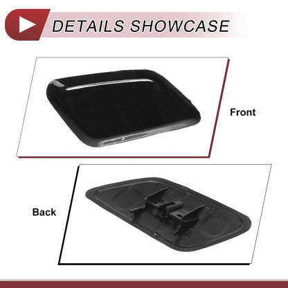 Front Right Washer Nozzle Cover for Honda Odyssey (2009-2014) Black 1 x Cap