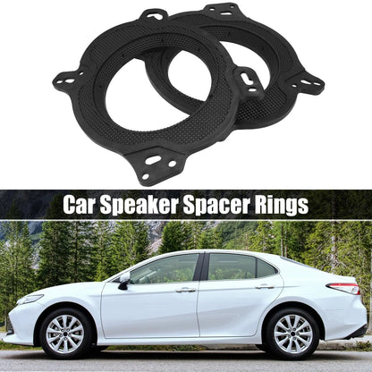 6.5" Black Plastic Speaker Mounting Adapter Rings for Toyota