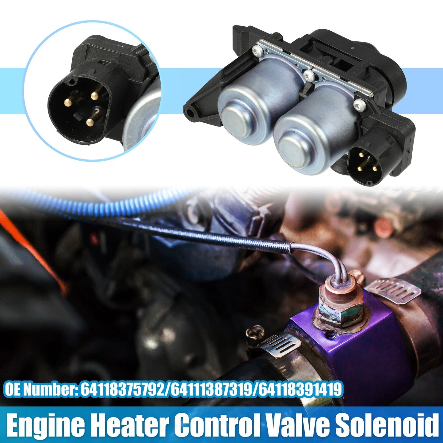 Engine Heater Control Valve Solenoid for BMW 318i (1992 - 1999)