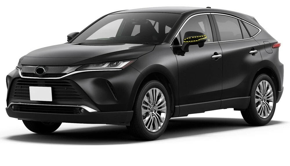 Rearview Side Steel Cover Trim Black Style for Toyota Harrier Venza (2020-2024)