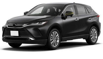 Rearview Side Steel Cover Trim Black Style for Toyota Harrier Venza (2020-2024)
