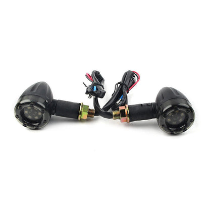 2 x Universal Motorcycle LED Turn Signal Lights for Harley