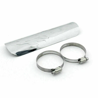 Chrome Guard Exhaust Pipe Heat Shield Cover for Harley Dyna (2006-2017)