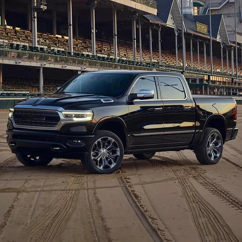 Chrome Mirror Cover Overlay with Turn Signal Cutout for Dodge Ram 1500 (2019-2024)