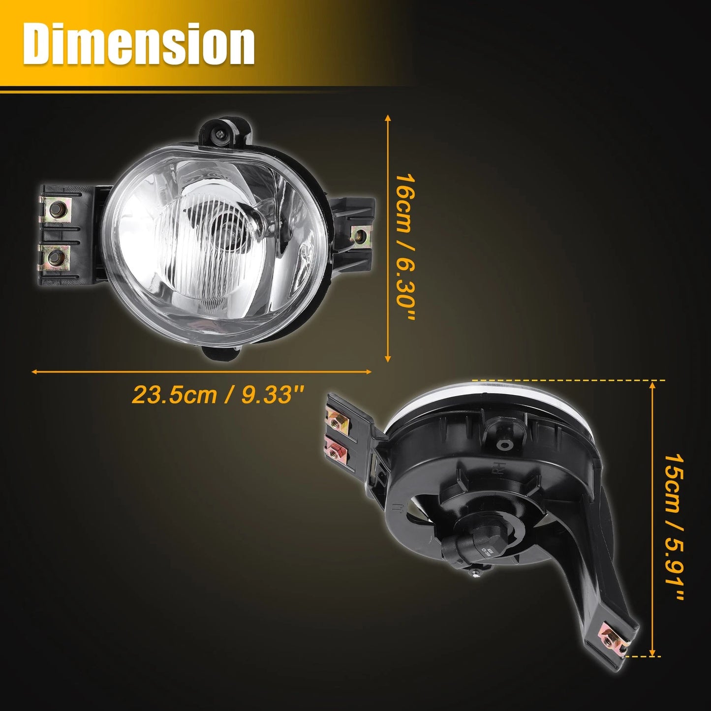 Fog Lights with Bulbs for Dodge Ram 1500 2500 3500
