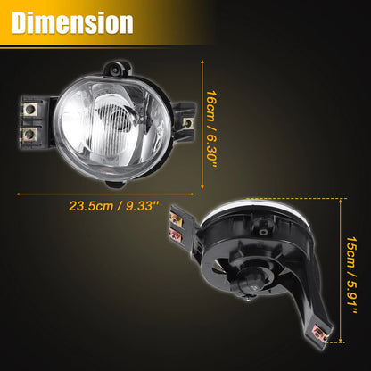 Fog Lights with Bulbs for Dodge Ram 1500 2500 3500