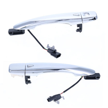Door Handle Outer Keyless Chrome FRONT L+R 2 x for Nissan Qashqai (2014–2021)