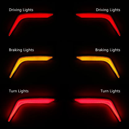 Rear Saddlebag Turn Brake Lights Accents for Honda Goldwing GL1800 (2018-2025)