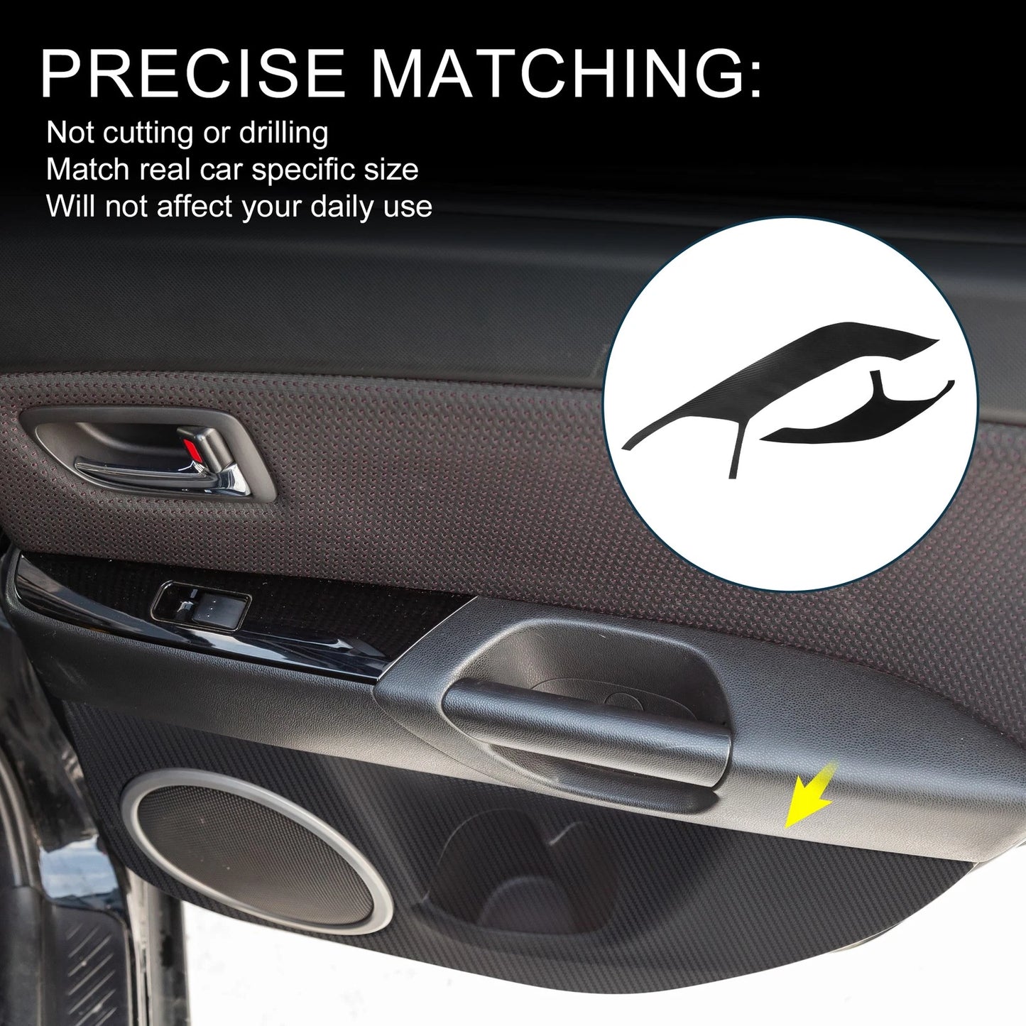 Door Kick Guard for Mazda 3 Axela Black Front Rear Driver Passenger Side