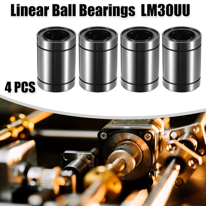4 x LM30UU 30mm ID x 45mm OD x 64mm Length Car Linear Ball Bearings