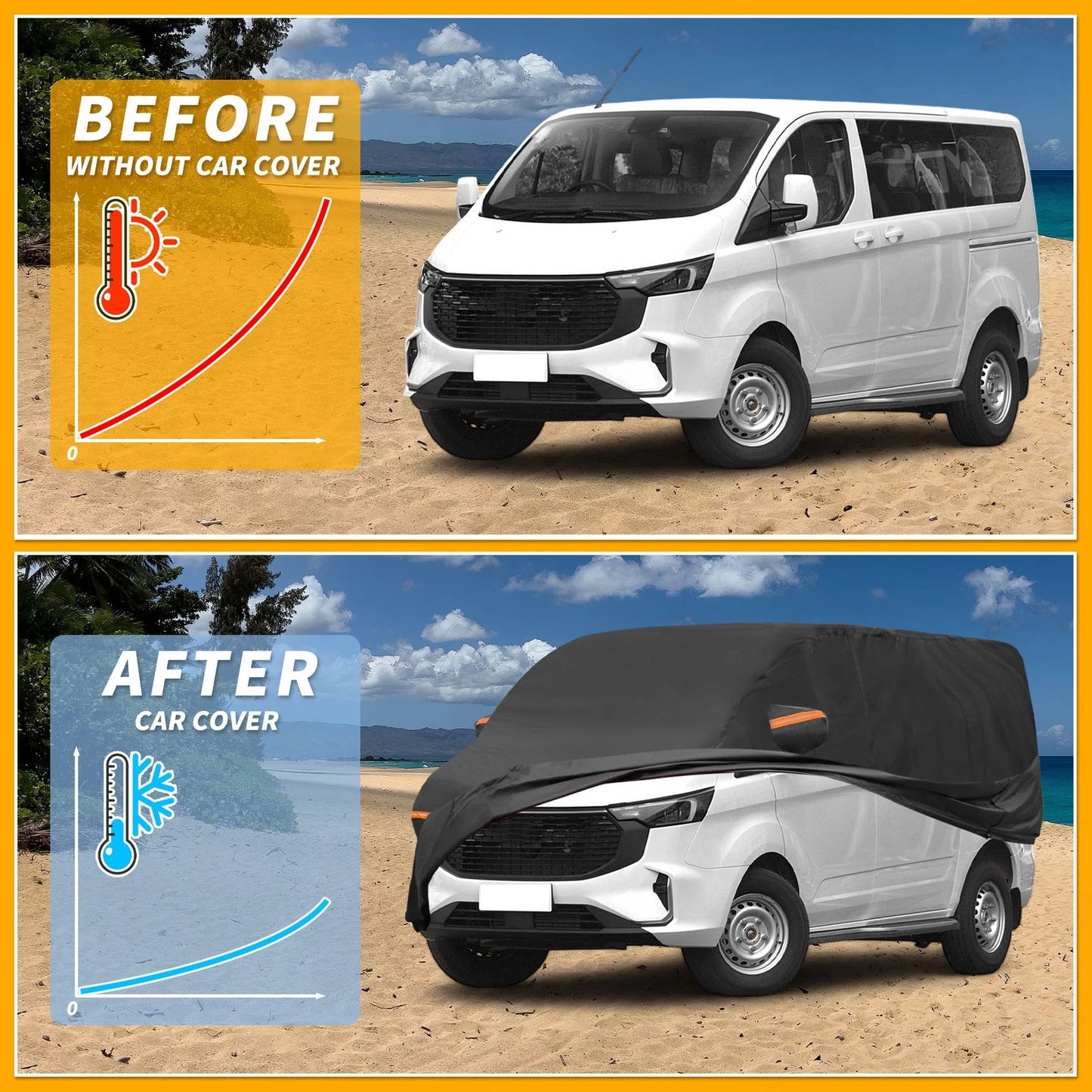 Waterproof All Weather Car Cover for Ford Transit (2014-2023)