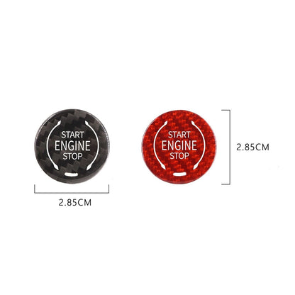 Engine Button Cover Trim for Cadillac XT4 XT6 CT5 (2018-2019) Red Carbon Fiber