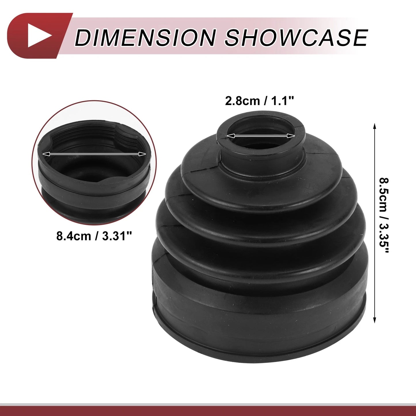 Inner CV Joint Boot Kit w/ Clamps for Honda Ridgeline (2008-2014)