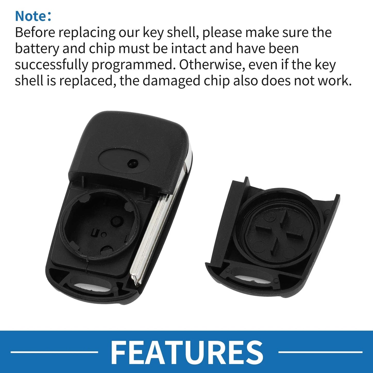 Keyless Entry Remote Key Shell Case for Hyundai i20 i30 i35 iX20 iX35 (2010-2020)
