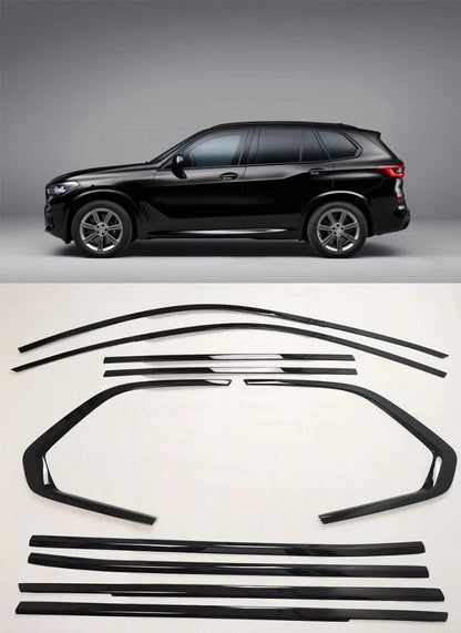 Black Stainless Steel Window Strip Cover Trim for BMW X5 G05 (2019-2022)