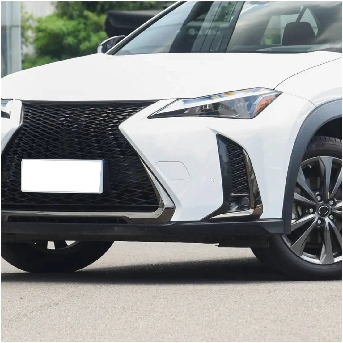 White Front Left Tow Eye Hook Cap for Lexus UX300 UX200 UX250h (2019-2023)