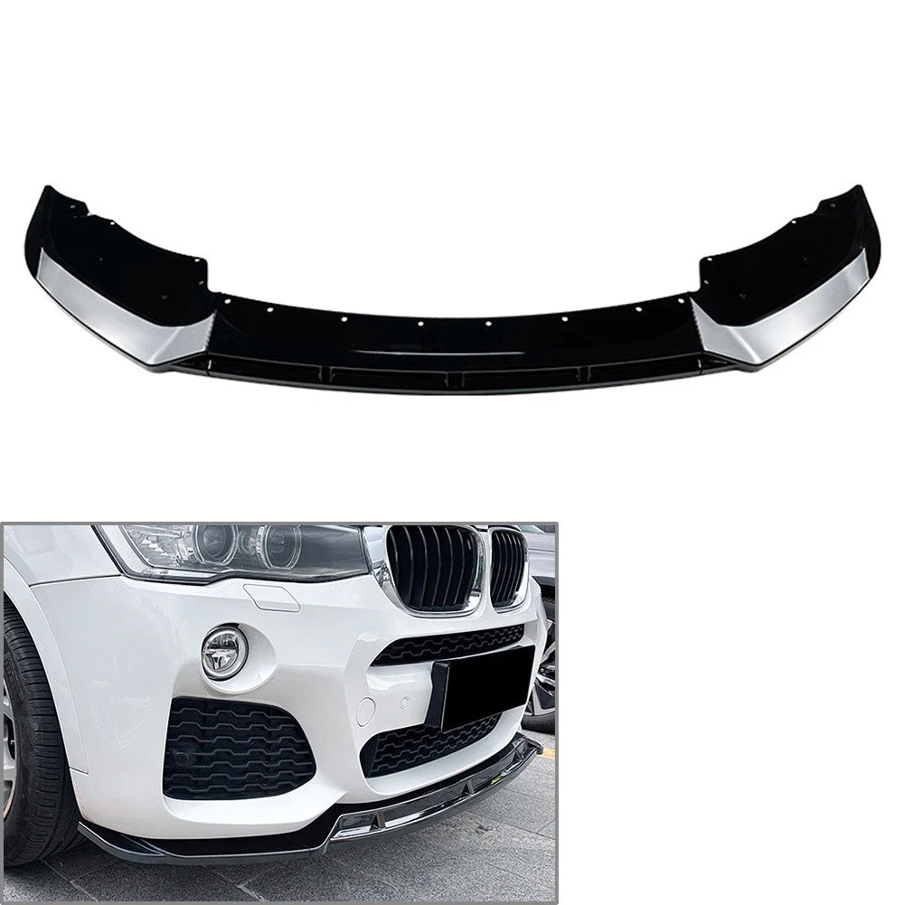 Front Bumper Lip Spoiler for BMW X3 F25, X4 F26 M Sport (2014-2018)