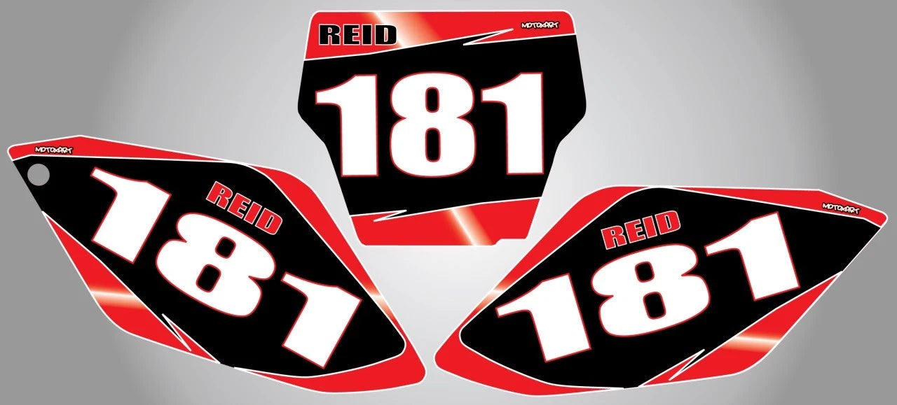 Custom Number Plate Graphics for Honda CRF 250 (2006-2007) Stickers/Decals