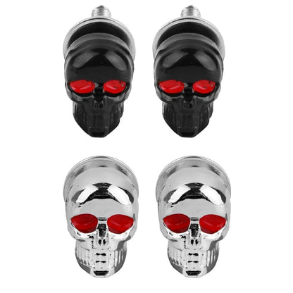 Black Skull License Plate Screws for Harley Davidson Softail (2000-2017)