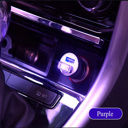 Purple USB LED Car Interior Light Ambient Lamp for Universal Use