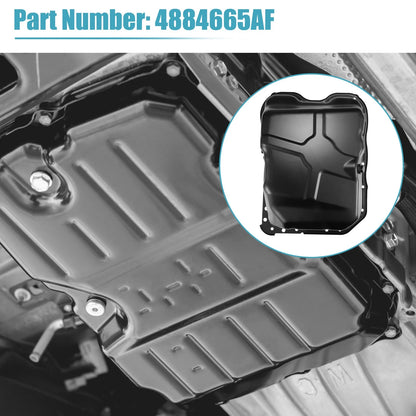Oil Pan for Jeep Compass 2007-2017 - 1 x Replacement No.4884665AF Black
