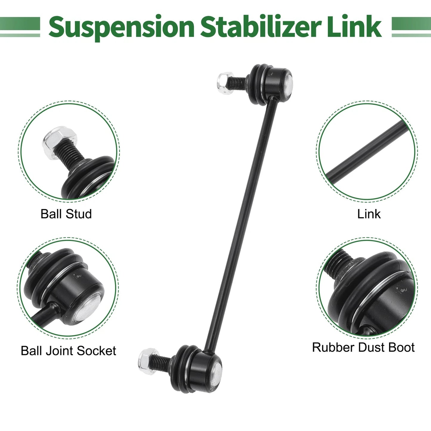 4pcs Front Suspension Kit Sway Bar Links Ball Joints for Toyota Camry (2007-2011)