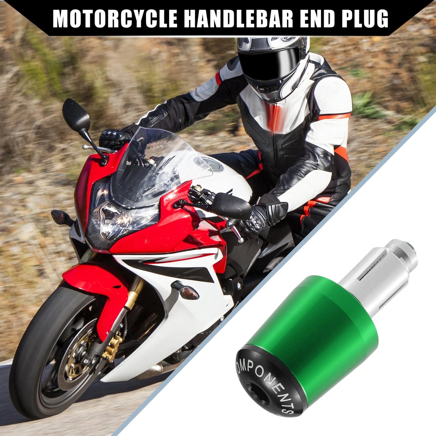 2 x Motorcycle Handlebar End Plug 7/8" 22mm for Honda