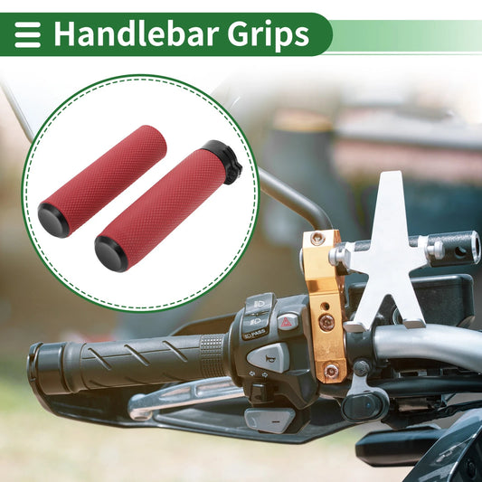 Handlebar Grips 25mm Cover Kit TPU Dark Red for Motorcycle