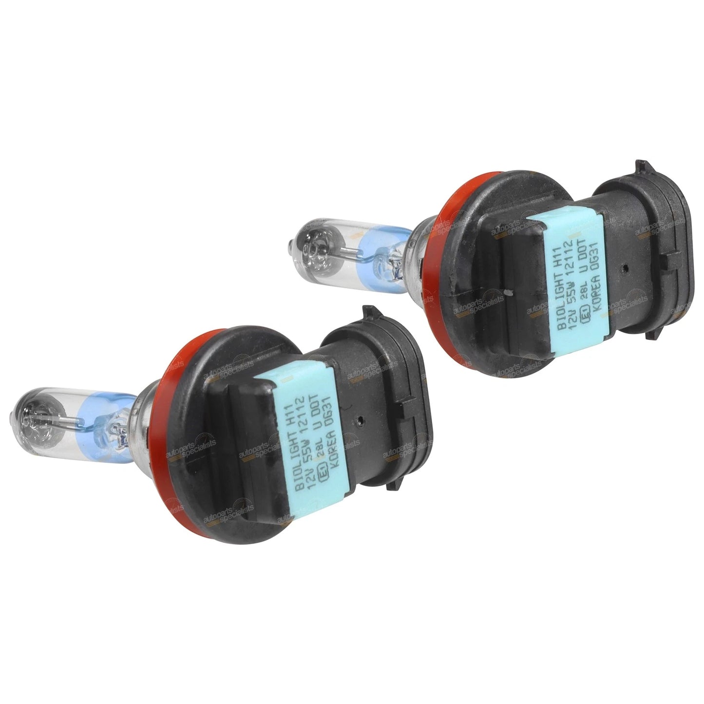 H11 Ultra 2 x Light Globes 12V 55W Bright White Halogen for Vehicles