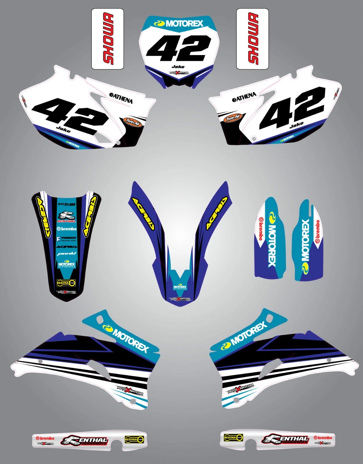 YZF 250 STRIKE Style Full Graphics Kit for Yamaha (2006-2009)