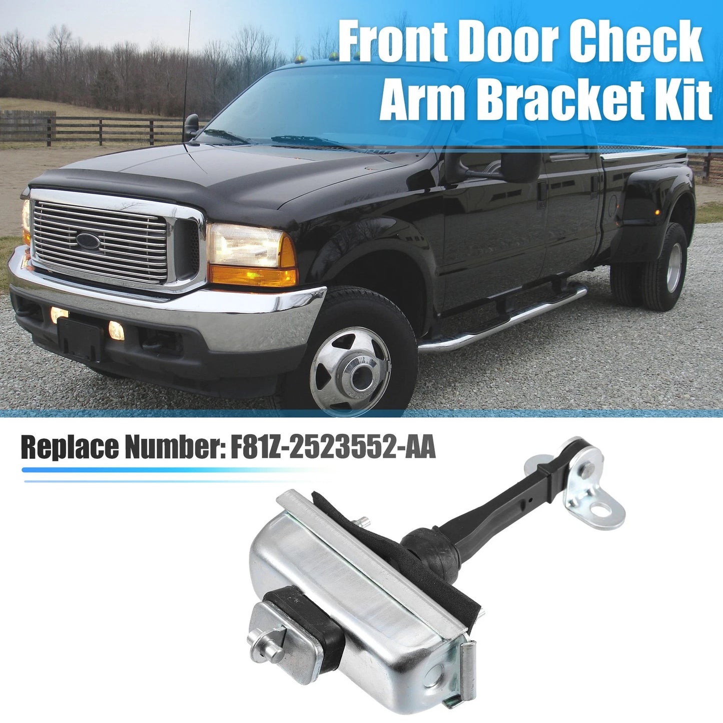 Front Door Check Strap Stop Limiter for Ford F250 Super Duty (1999-2023)