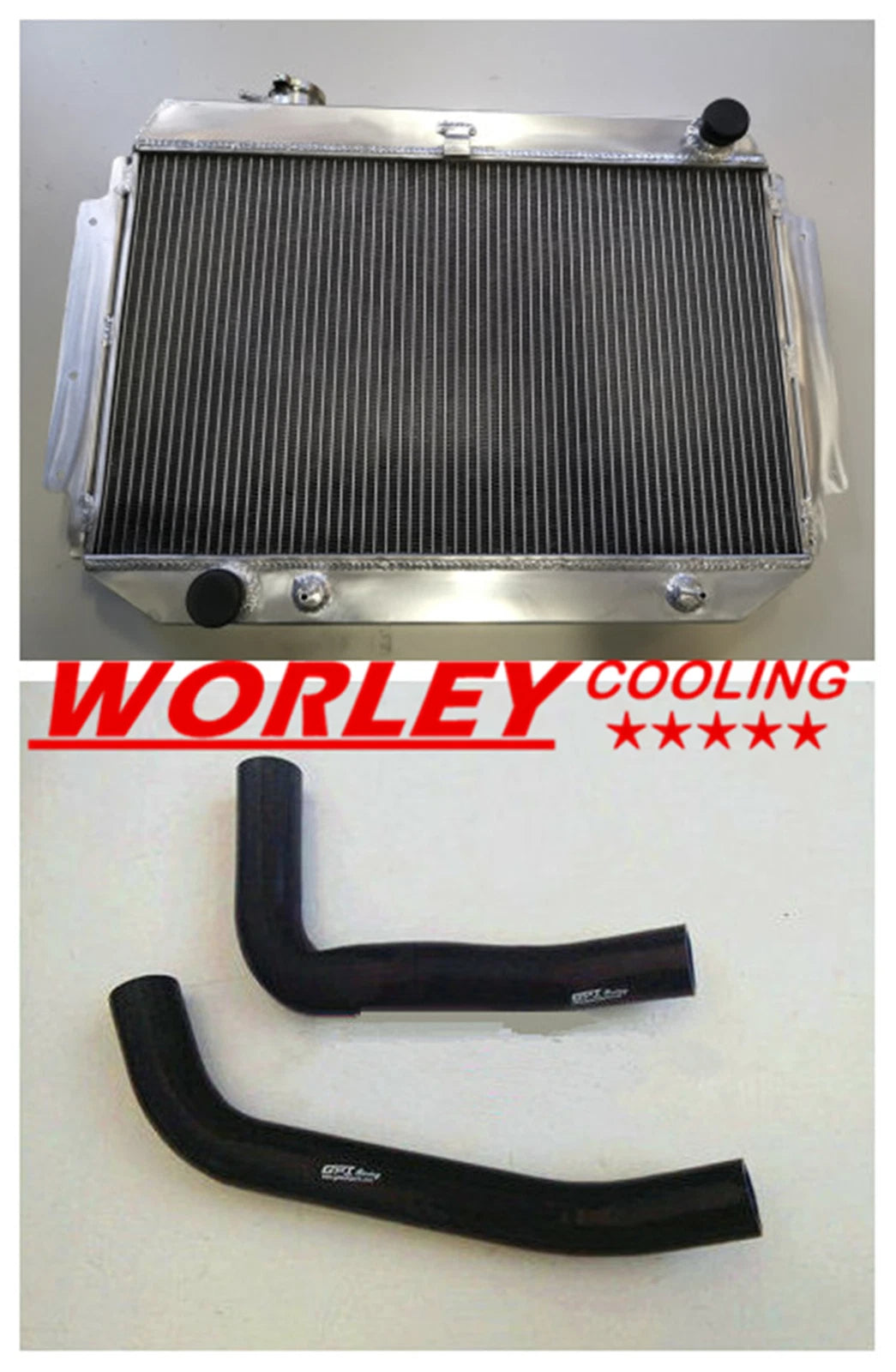 3 Row Radiator + Black Hose for Holden Kingswood HQ-HZ (1971-1984)