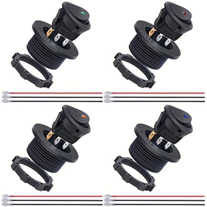 Toggle Switches 12V 20A with LED for Boat/Car Electrical Systems