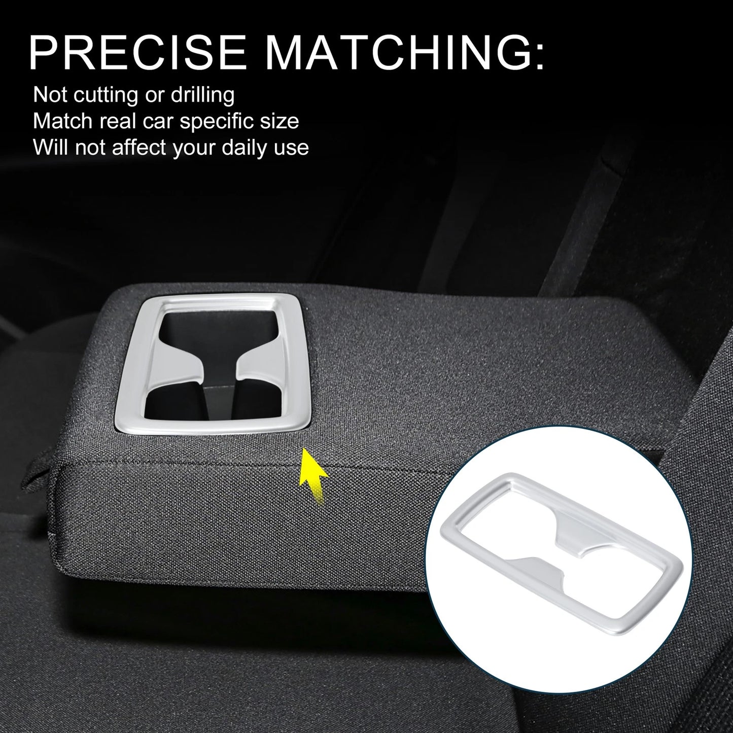 Rear Cup Holder Cover / 1 Pcs / Toyota Harrier 80 Series