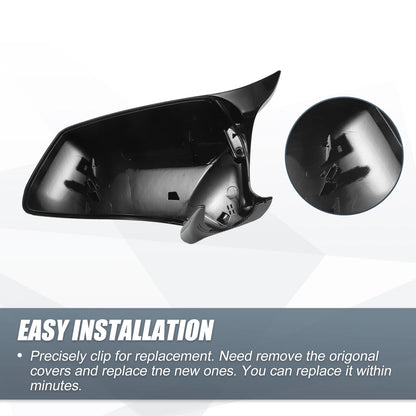Rearview Mirror Cover Cap Gloss Black for BMW F10 F11 F18 528i 530i 535i 550i