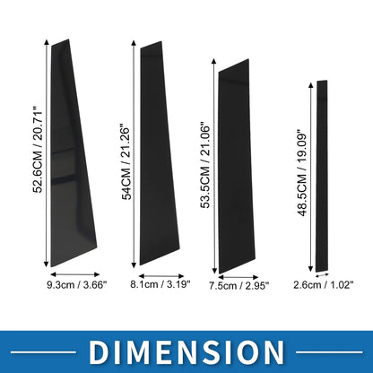 8 Pcs Black Door Pillar Window Trim for BMW X5 (1999-2006)