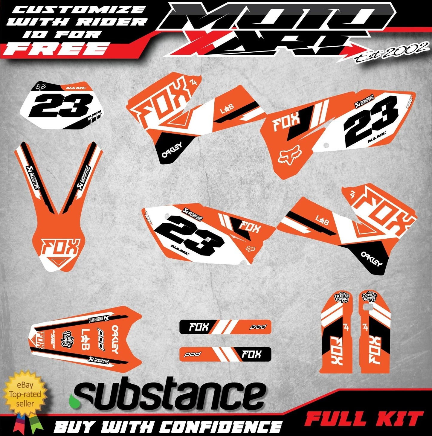 GLOW STYLE Full Sticker Kit for KTM EXC (2005-2007)