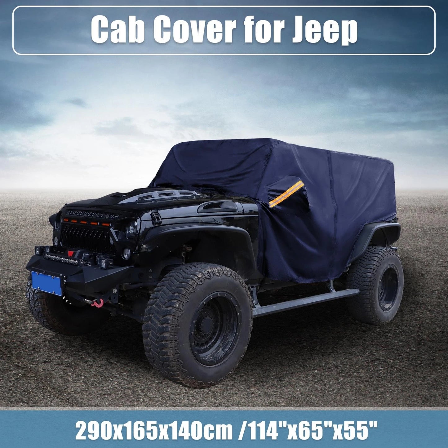 SUV Car Cover for Jeep Wrangler JK JL Hardtop 4 Door 2007-2021 with Zippers