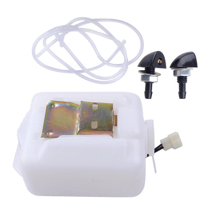 12V 2Pin Windshield Washer Reservoir Tank with Pump for Universal Vehicles