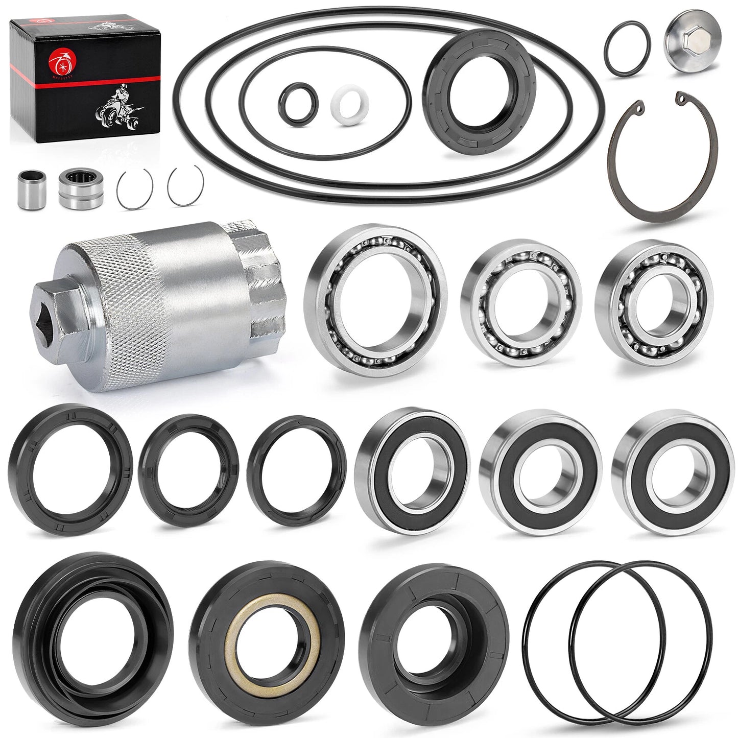 Rear Diff Axle Bearing Seal Nut Tool Kit for Honda Rancher TRX350 TE/TM/FE/FM