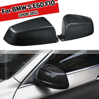 2 x Carbon Fiber Mirror Covers for BMW E60 E61 E63 E64 (2008-2012)