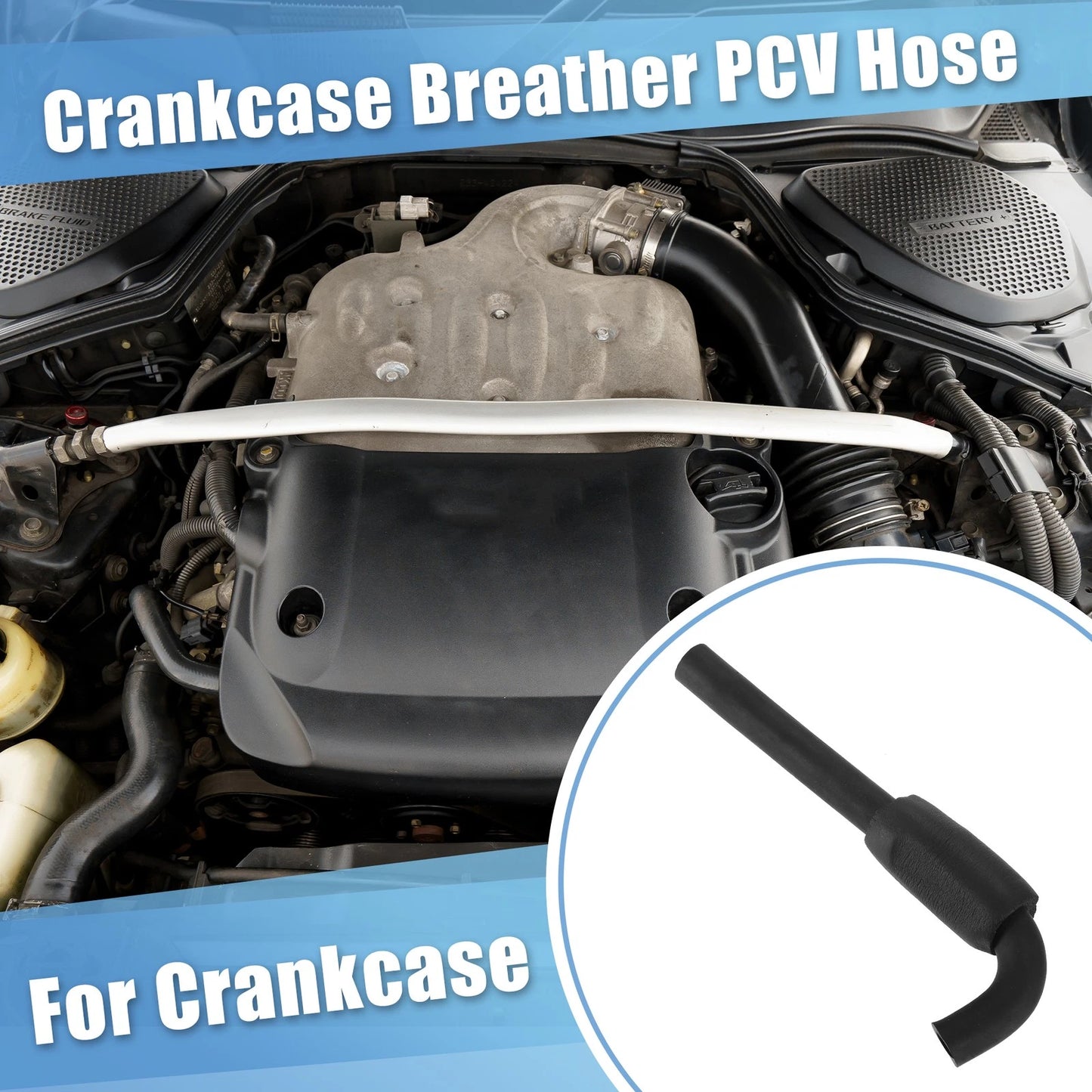Crankcase Breather PCV Hose for Nissan 350Z (2003-2007) Black