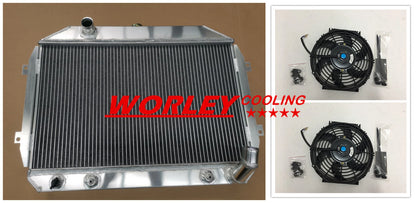 3 Row Aluminum Radiator & Fans for Datsun 260Z L26 2.6L L6 (1974-1975)