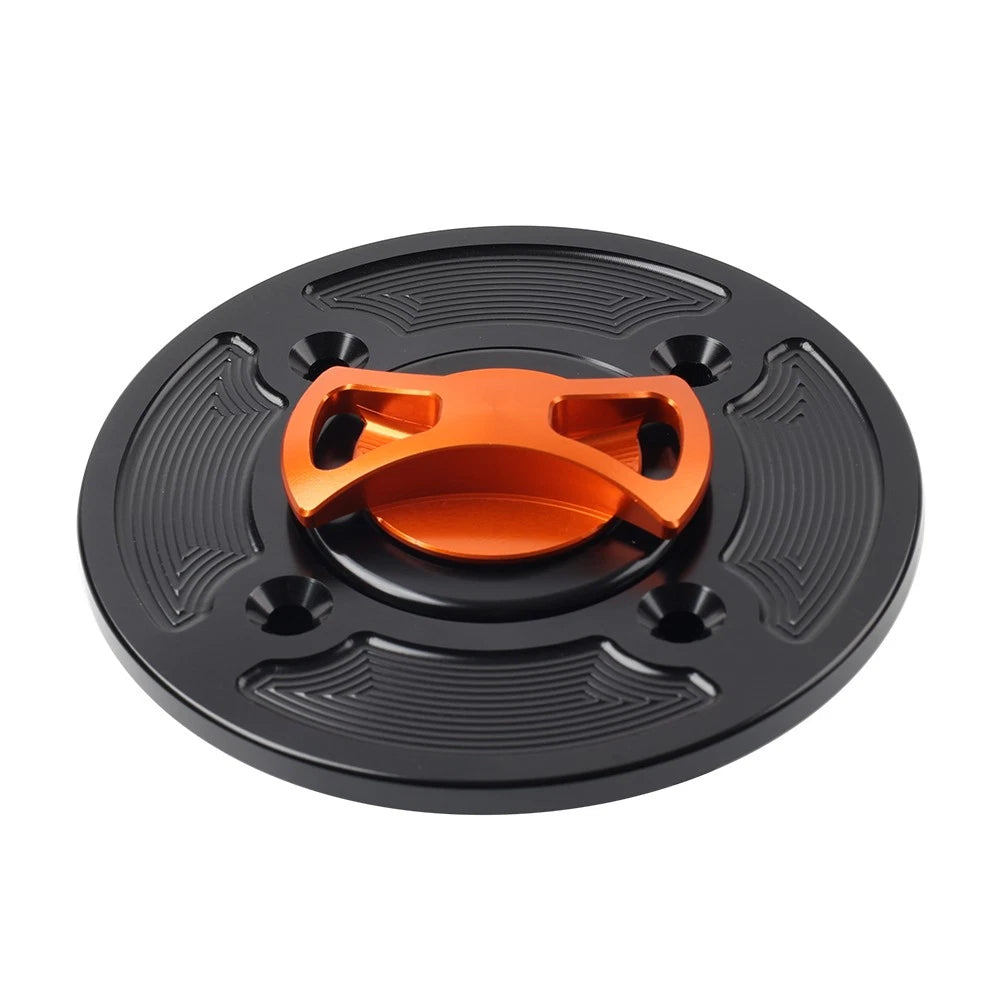 CNC Orange Gas Fuel Tank Cap Cover for DUCATI Panigale V4/S/R (2018-2021)
