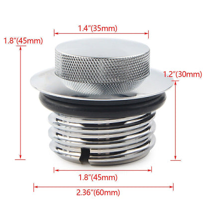 Vented Gas Cap for Harley Chrome