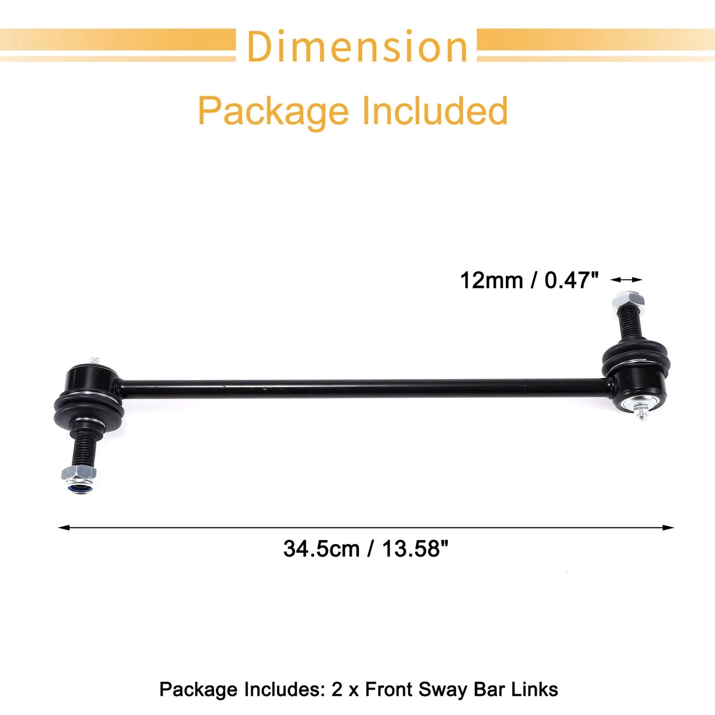 Set Front Stabiliser Sway Bar Link with Bushing for Dodge Caravan