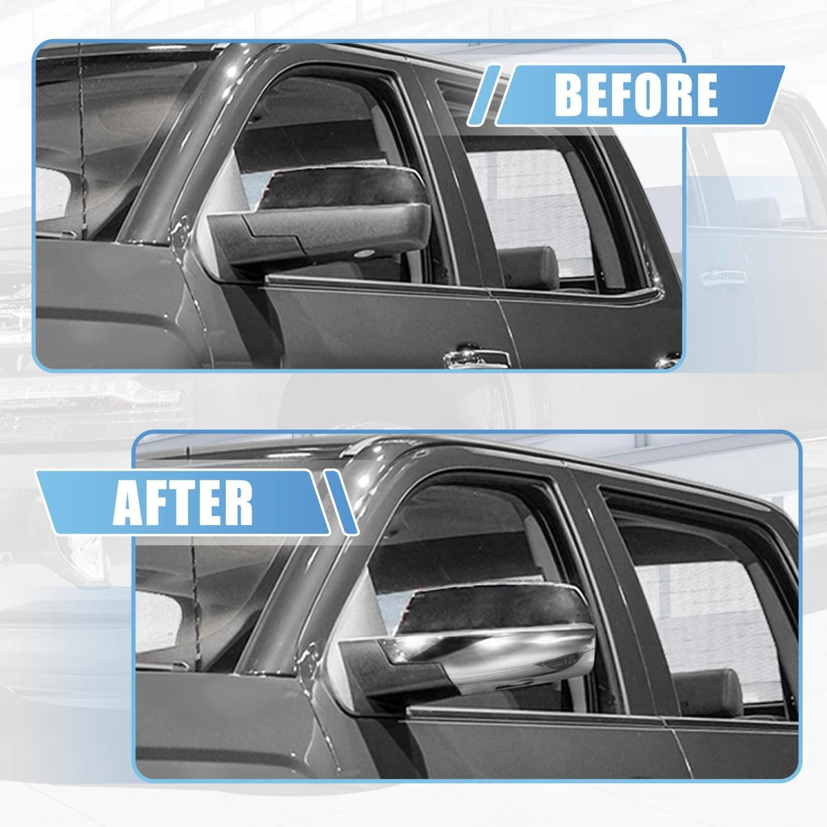Chrome Plated Lower Mirror Cover Caps for Chevrolet Suburban 1500