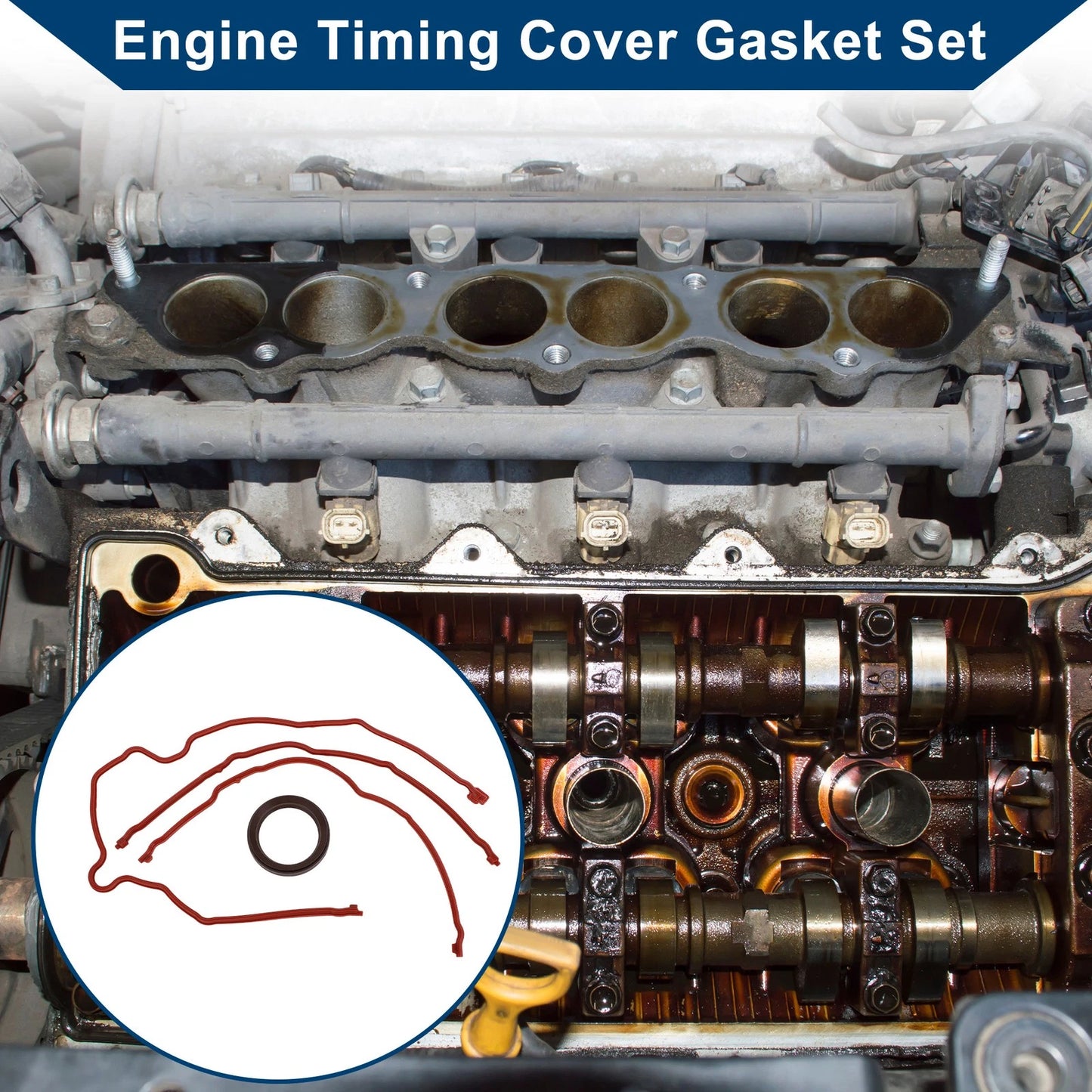 Engine Timing Cover Gasket Set for Ford Mustang (2005-2010)