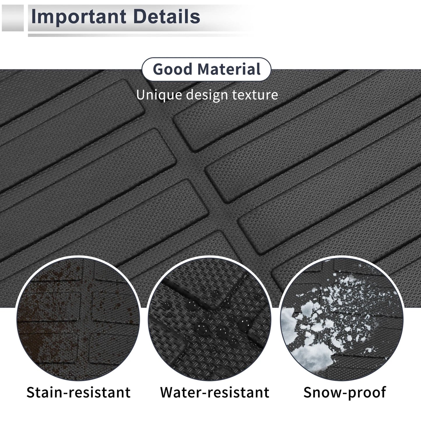 Cargo Liner Rear Trunk Mat for Dodge Durango 7 Seats (2011-2024)